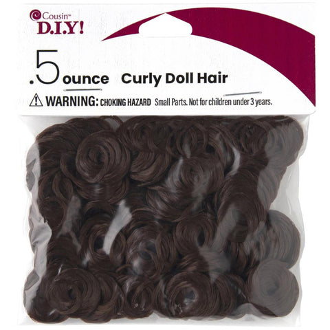 Dark brown doll hair