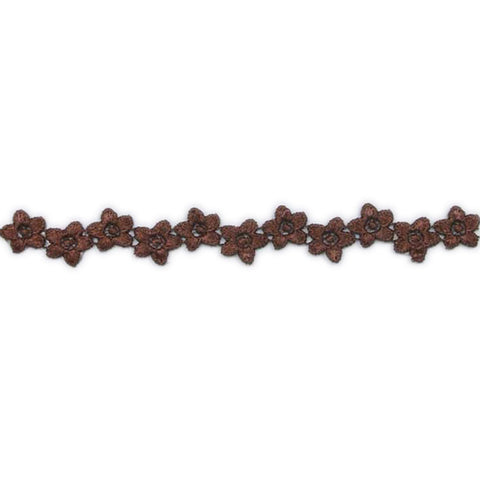 Brown floral lace