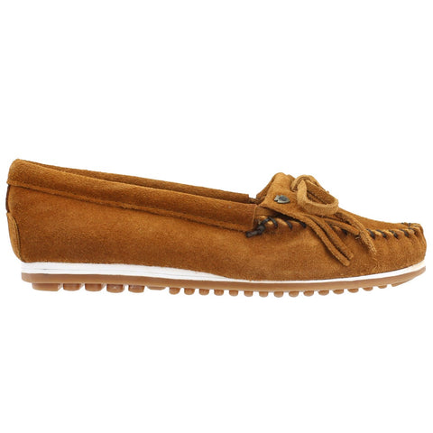 Minnetonka women's Kilty Plus moccasin in brown 4302