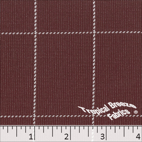 Window Pane Plaid Knit Polyester Fabric 32341 burgundy
