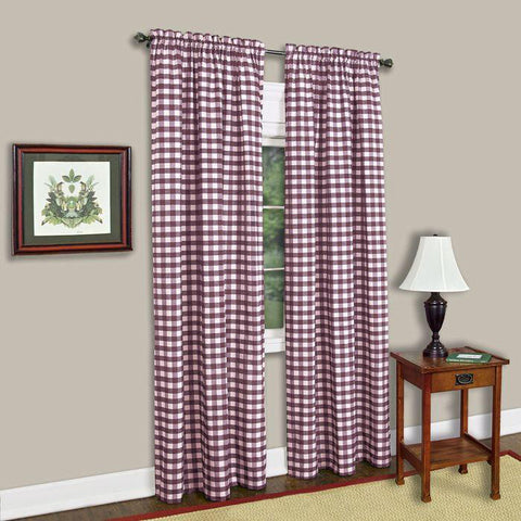 Burgundy curtains