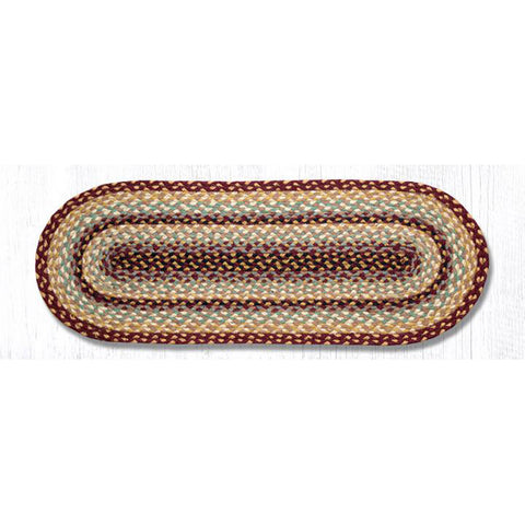 Burgundy gray cream table runner