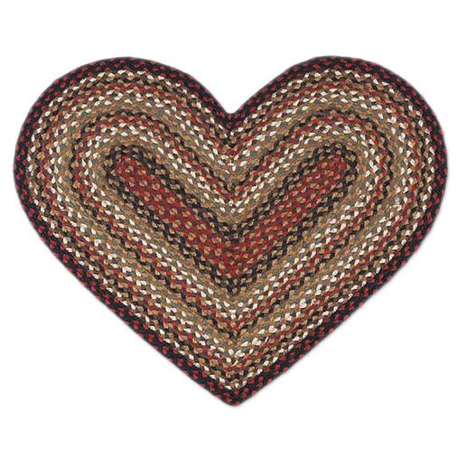Burgunday Mustard Heart rug