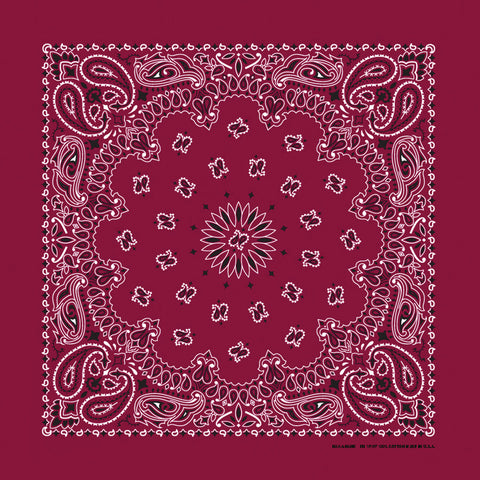 Burgundy Paisley Handkerchief