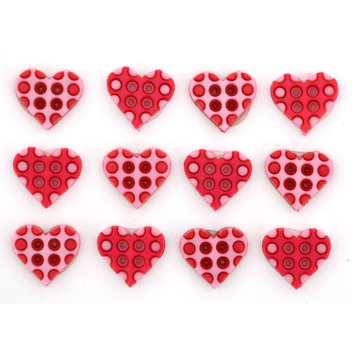 Polka Heart buttons