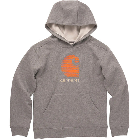 Charcoal Boys' Long-Sleeve Cotton Fleece Hoodie