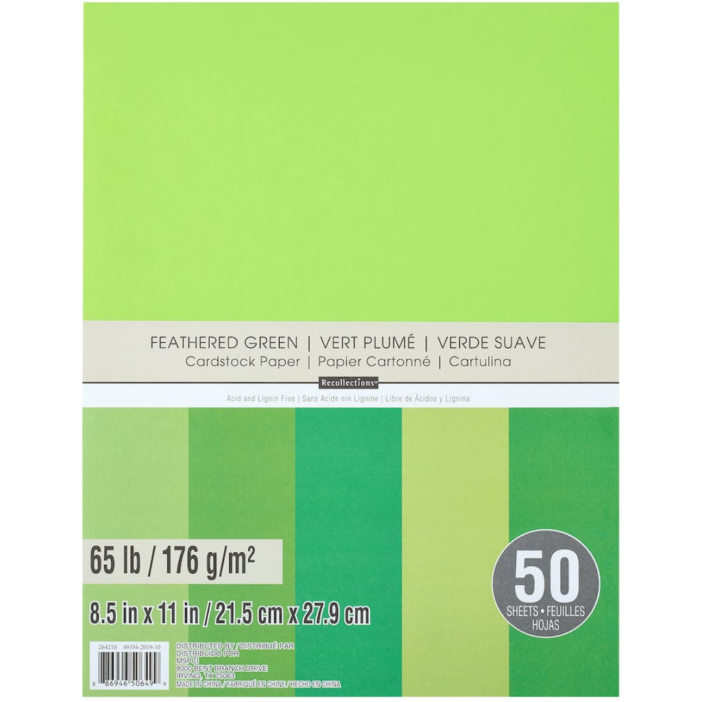 Park Lane 50 Pk 8.5in x 11in Solid Core Cardstock Papers - Black