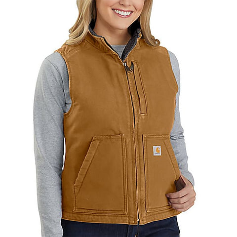 Women's Sherpa Lined Duck Mock Neck Vest 104224-211