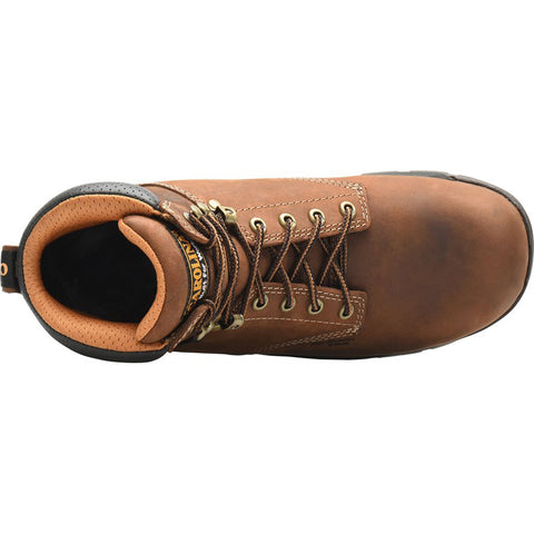 Carolina 6 inch mens Bruno safety toe work boot top view