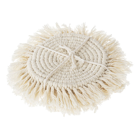 Set of 4 Macrame Coasters CB178719
