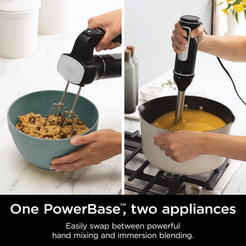 Black Foodi Blender and Hand Mixer CL101 shown mixing and blending foods