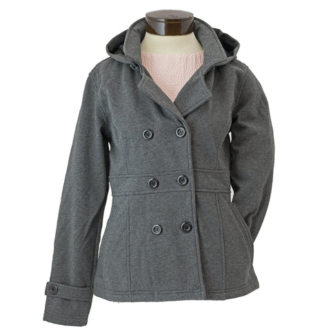 Women's Double Breast Coat charcoal