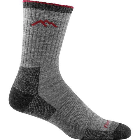 Darn Tough men's micro crew hiker sock in charcoal gray