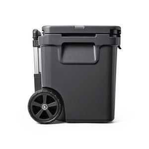 Charcoal Yeti Roadie 60 Roller Cooler side view