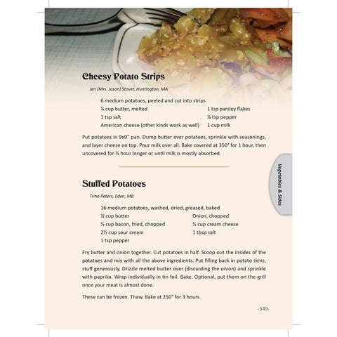 Inside of cookbook