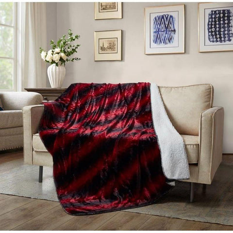 Black Cherry plush throw blanket