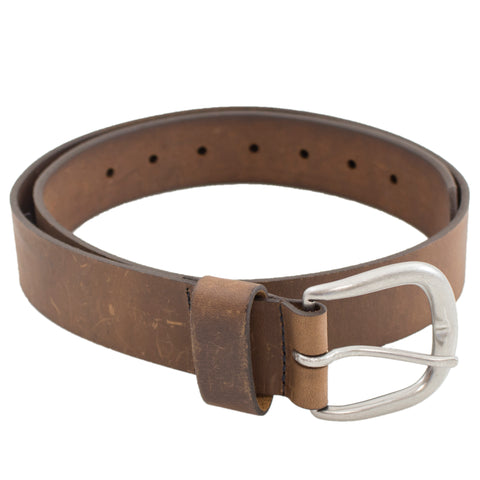 Textured leather belt