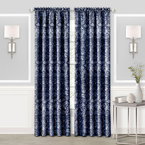 Navy Charlotte Rod Pocket Panel