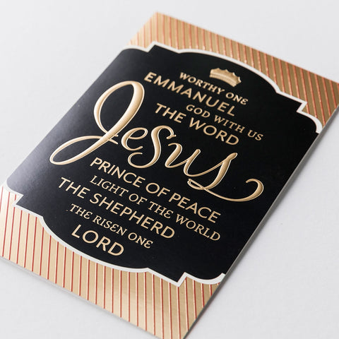 Side view of Christmas card