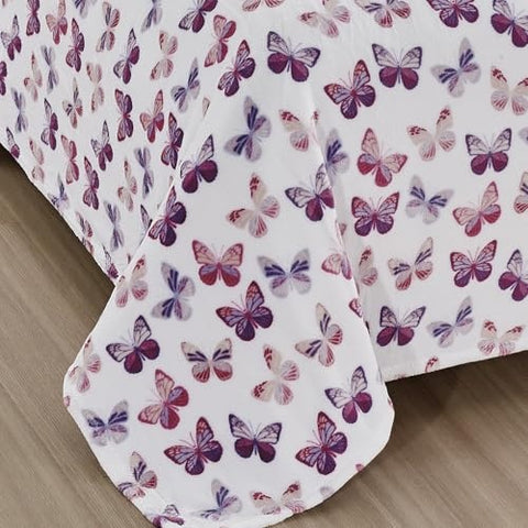 Rose Butterfly Print Blanket