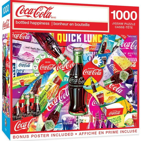 COCA-COLA PUZZLE-BOTTLED HAPPINESS 1000 Piece Puzzle 72570 Front of box
