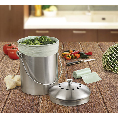 Compost bag in bin