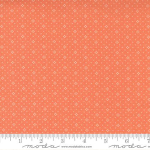 Cinnamon and Cream Collection Eyelet Cotton Fabric coral