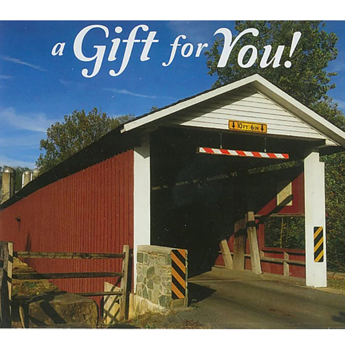 Good's Store Gift Card in a Covered Bridge Holder