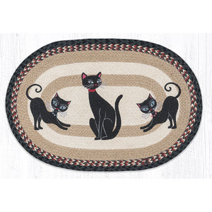 Braided Jute rug with crazy cats.