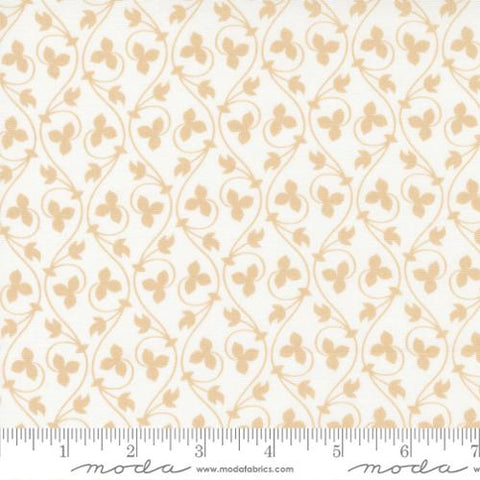 Cinammon and Cream Collection Acorn Vines Cotton Fabric cream