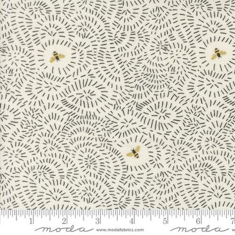 cream-Bee Garden Collection Twists and Turns Cotton Fabric 48415