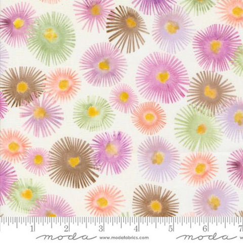 Blooming Lovely Collection Aster Florals Watercolor Cotton Fabric 16972 cream