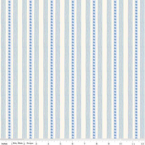 cream, Penelope Collection Stripes Cotton Fabric C16645