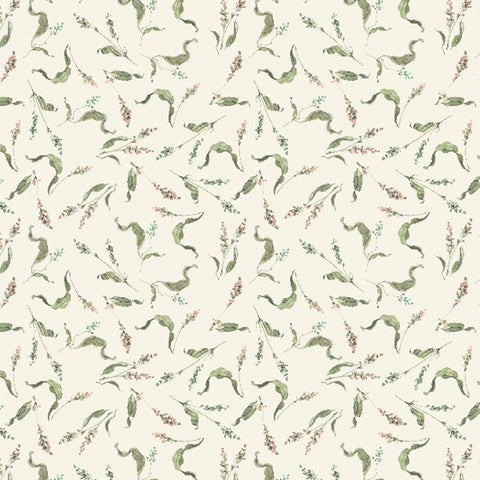 Season's Study Collection Small Floral Cotton Fabric 17838 cream