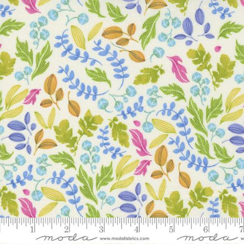 Wild Blossoms Collection Leafy World Cotton Fabric 48736 cream