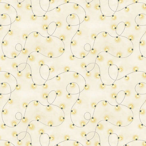 cream string light, Evergreen Escape Cotton Fabric Collection 200
