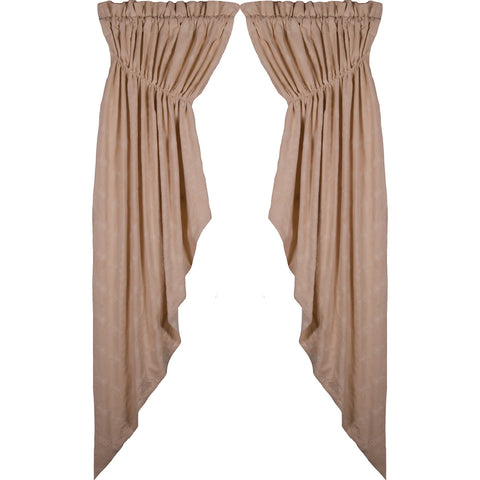 Cream swag curtain