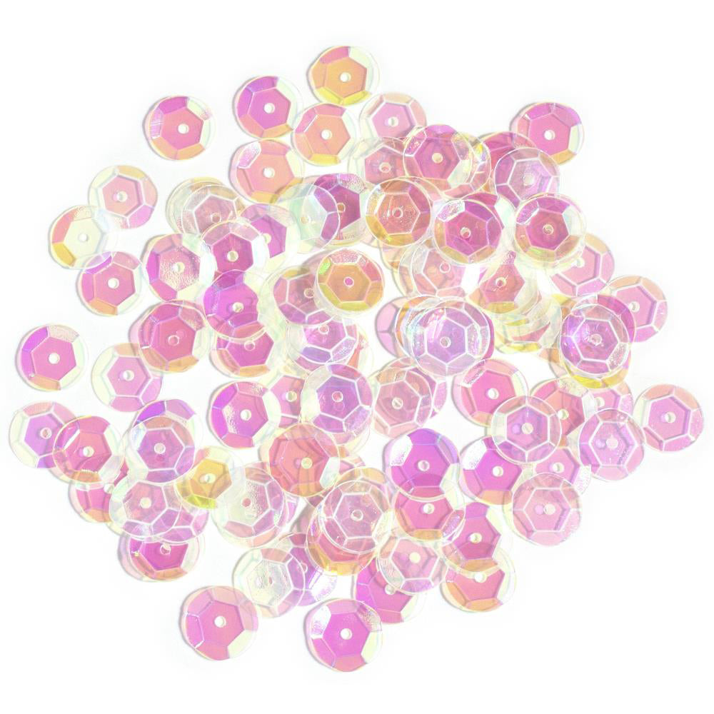 Darice - Sequins - 8mm - Crystal Iridescent (approx. 200 pcs)