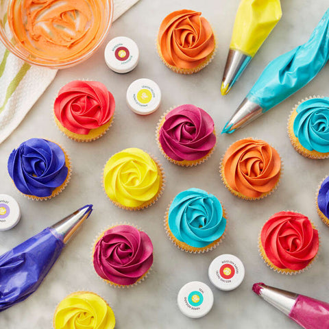 Frosting cupcakes