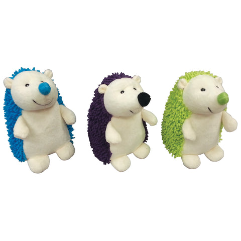 Giggler plush hedgehog dog toys.