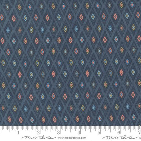 Nutmeg Collection Cozy Checks Cotton Fabric dark blue
