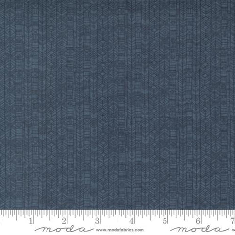 Nutmeg Collection Woven Geometric Cotton Fabric dark blue