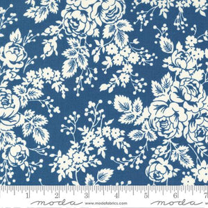 Blueberry Delight Collection Floral Clusters Cotton Fabric 3030 dark blue