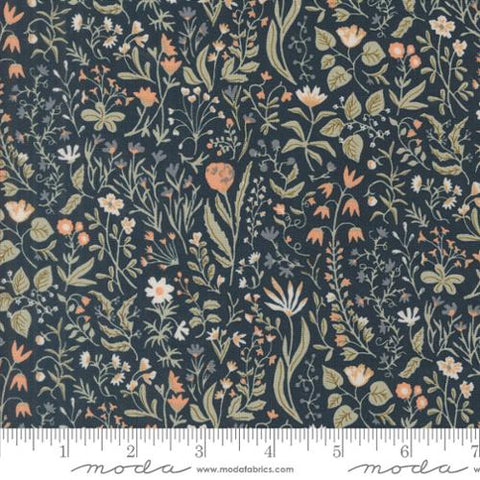dark blue, Rainier Collection Mountain Meadow Cotton Fabric 38141