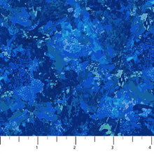 Rhapsody in Blue Collection Marble Print Cotton Fabric 27074 dark blue