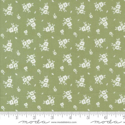 Flower Girl Collection Small Blooms Cotton Fabric 31734 dark green