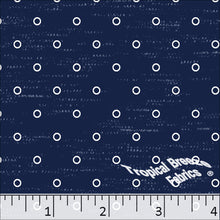 Standard Weave Dots Print Poly Cotton Fabric 6087 dark navy