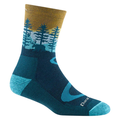 dark teal Women's Northwoods Micro Crew Lightweight Hiking Sock 5013