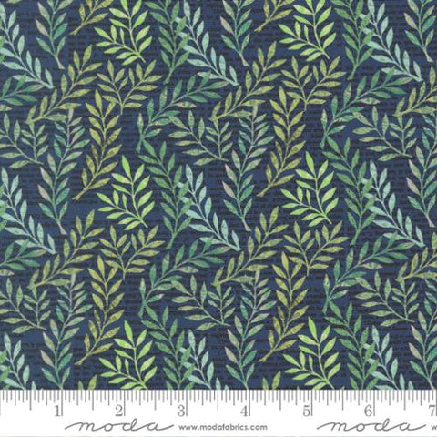 dark blue, Paper Hamlet Collection Foliage Cotton Fabric 39562