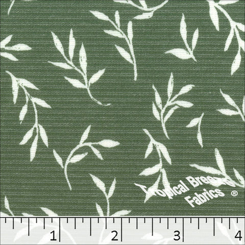 dark sage, Poly Rayon Leaf Print Fabric 578517